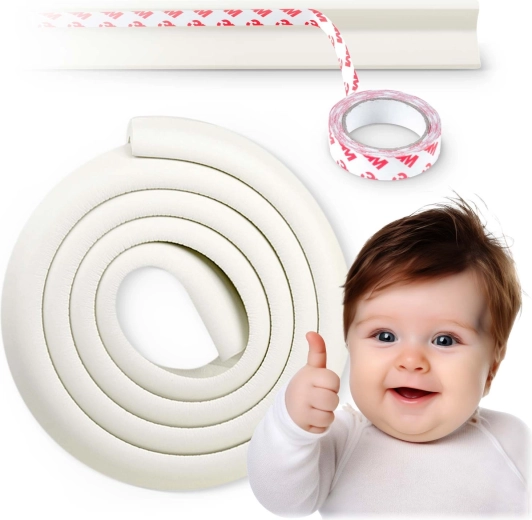 RICOKIDS Safety Foam Edge Protector, white, 2 m