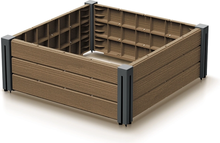 Raised Garden Bed Base Plant 61.8 × 61.8 × 23 cm naturo ECO