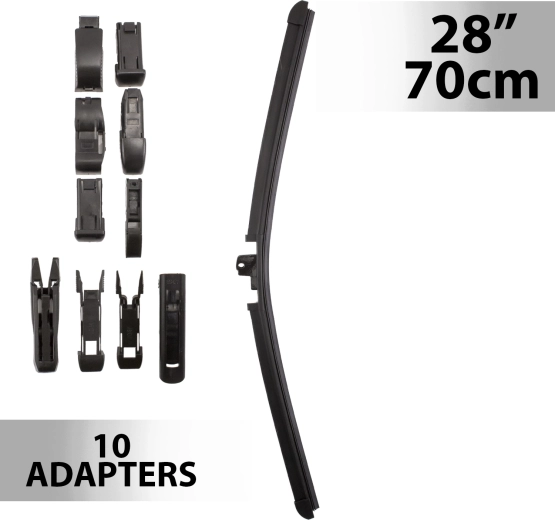 Carguard Windshield Wiper 28″/70 cm with 10 Adapters