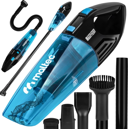 Praktiline juhtmevaba käsitolmuimeja MalTec Cyclone Wet & Dry 12v1 80 W, 0,5 l