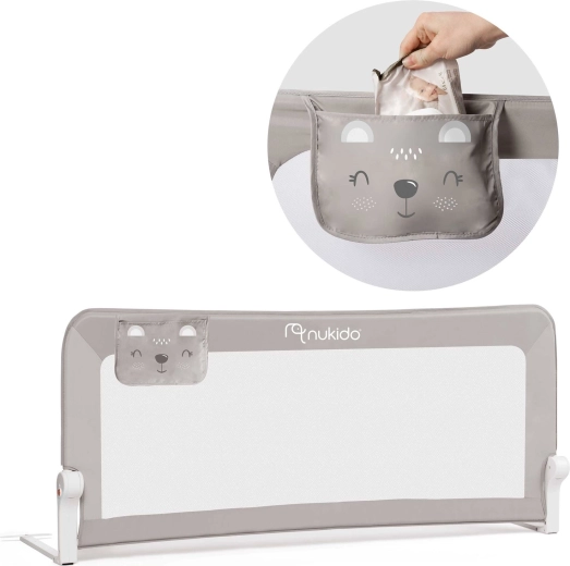 Children’s Bed Rail 150 × 66 × 35 cm Nukido – grey