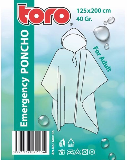 Toro pončo-vihmakeep täiskasvanutele