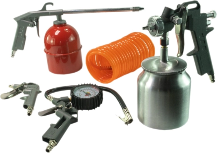 Five-piece pneumatic tool set