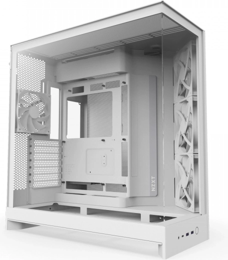 NZXT H9 Flow valge mid-tower korpus panoraamklaasiga