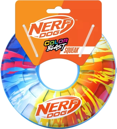 Nerf Dog piiksuv lendav rõngas koertele 15 cm