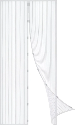 Valge magnetiline putukavõrk uksele 208 × 100 cm