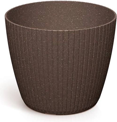 Lillepott Lamia Eco Wood 11,9 cm – kohv