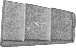 Metallist kinnitav kiil nr 4, 28 × 39 mm (20 tk)