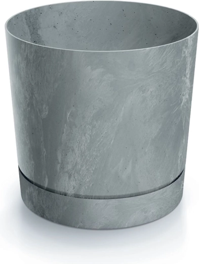 Planter with Concrete Effect 10.8 cm, Gray, from Recycled Plastic