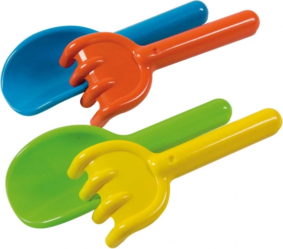 Laste aiatööriistade komplekt: labidas ja reha – 18 cm
