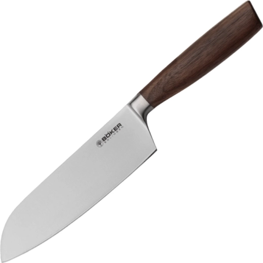 Böker Core santoku kööginuga 16,7 cm, pähklipuidust käepidemega