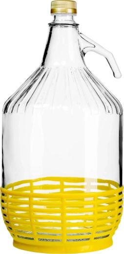 Klaasist demijohn kaanega 5 l