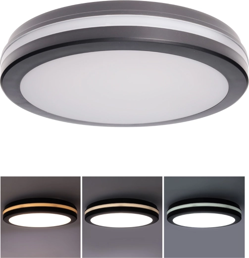 Solight LED-valgusti Gari 26 W, 300 mm, IP65, 3 CCT, must