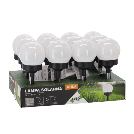 Päikeseenergial töötav aiavalgusti pall 10 × 10 × 33 cm