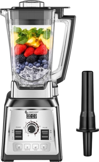 AMZCHEF lauablender kannuga 2000 W, 2 l