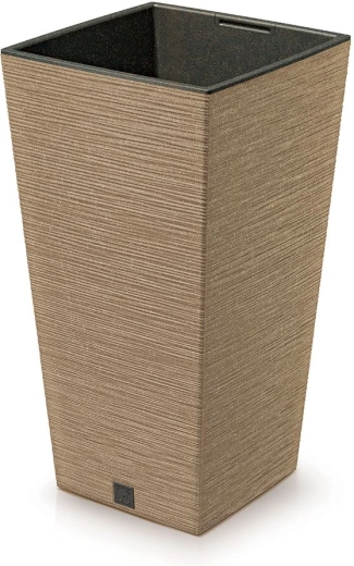 Lillepott Furu Square Eco Wood sisuga 26,5 cm – naturaalne