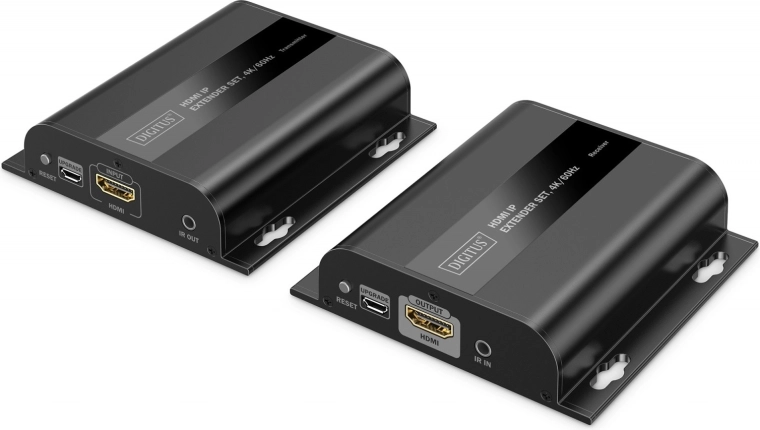 HDMI pikendaja üle IP 1G CAT6 kaablil – 4K/60 Hz, IR, komplekt: saatja + vastuvõtja