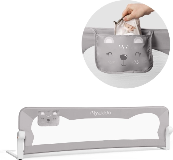Bed Rail 180 × 42 × 35 cm Nukido Grey