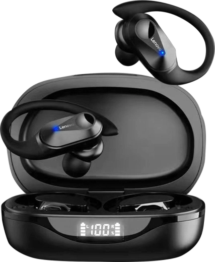 Lenovo LP75 juhtmevabad spordikõrvaklapid Bluetooth 5.3-ga, kõrvakonksuga
