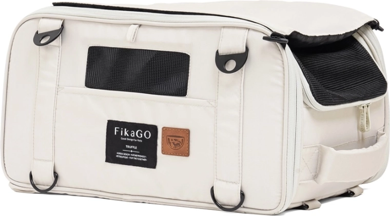 FikaGO travel carrier for dogs and cats truffle creamy cloud