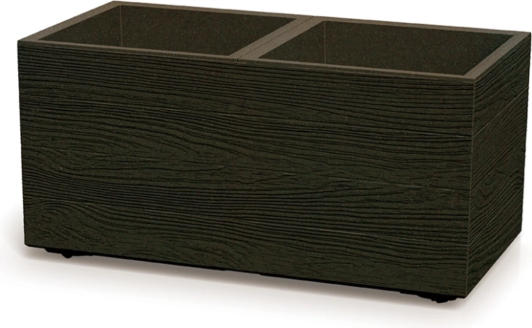 Plastist lillekast puiduimitatsiooniga 77 cm, kohvitooni, PROSPERPLAST Madera Case