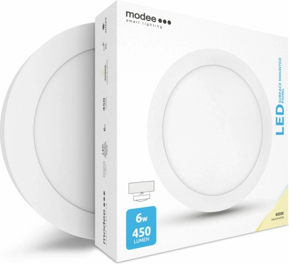 Ümmargune LED-paneel Modee Smart Lighting 6 W, pinnapealne, neutraalne valge
