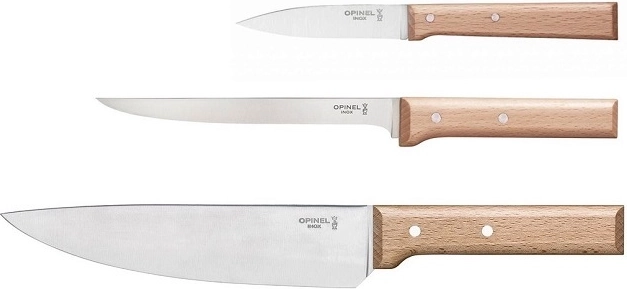 Opinel Parallele kööginugade komplekt, pöögipuit, 3 tk