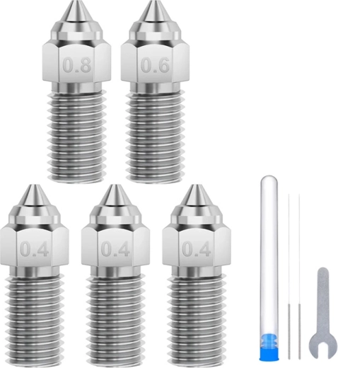ELEGOO karastatud terasest düüside komplekt Neptune 4 / 4 Pro jaoks (0,4 / 0,6 / 0,8 mm)