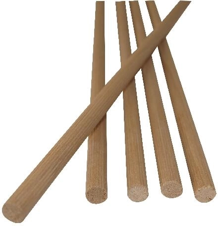 Ribbed wooden dowel 8 mm FSC (5 pcs = 4 lm)