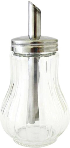 Klaasist suhkrutoos roostevabast terasest puistamiskaanega 200 ml