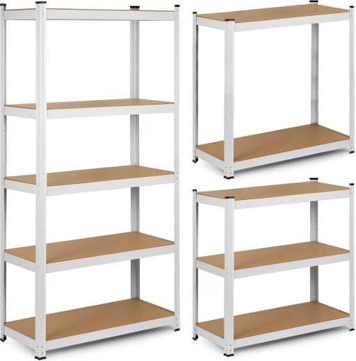 Metallist riiul Humberg 180 × 90 × 40 cm, valge