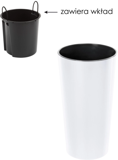 Lillepott Lilia 14 cm sisuga – valge