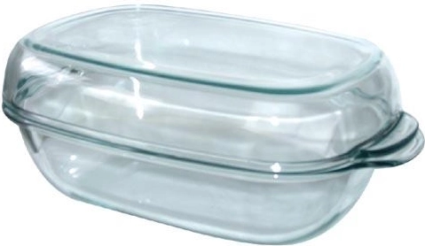 Ovaalne klaasist ahjuvorm kaanega 8 l, 40 × 12 cm