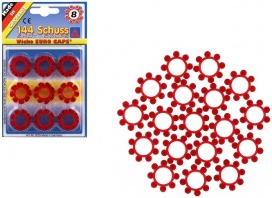 Laste püstoli kapslid 8-lasulised – pärjad, 144 lasku