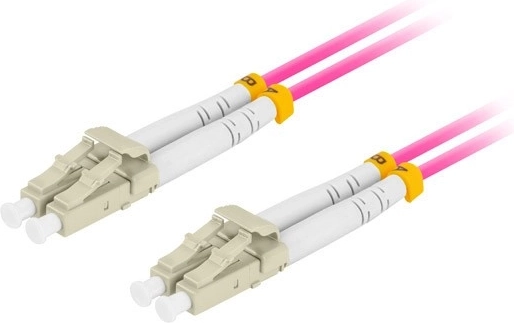 Duplex optiline patchcord MM LC/UPC–LC/UPC OM4 50/125 LSZH 2 m violetne
