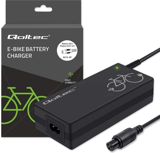 36 V (42 V, 2 A) elektriratta laadija GX12-3Pin pistikuga + toitekaabel