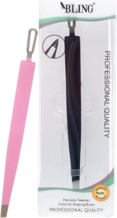 Professional Eyebrow Tweezers BLING – Black