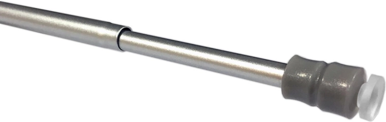 Telescopic café curtain tension rod 25–40 cm, silver