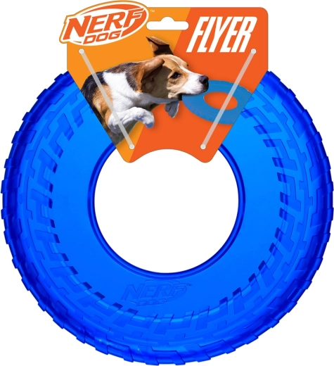 Nerf Dog lendav rõngas läbipaistvast kummist 25 cm