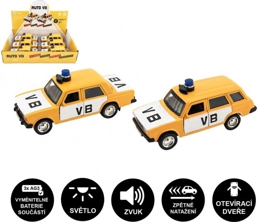 VB Lada politseiauto tagasiveduga, tule ja heliga