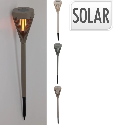 Päikesetoitel aiavalgusti LED polüpropüleenist, matt värvisegu, läbimõõt 7,5 cm, kõrgus 43 cm