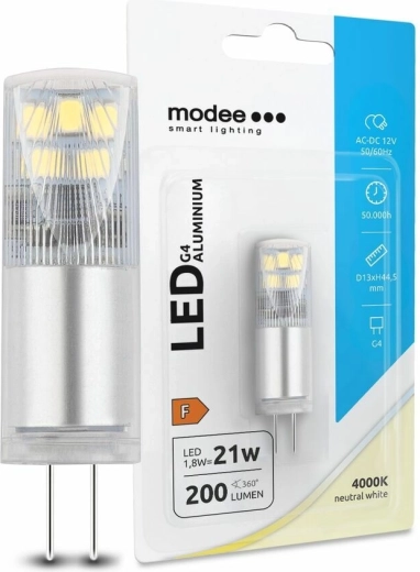 LED-lamp G4 MODEE LIGHTING Aluminium 12 V 1,8 W 4000 K 200 lm