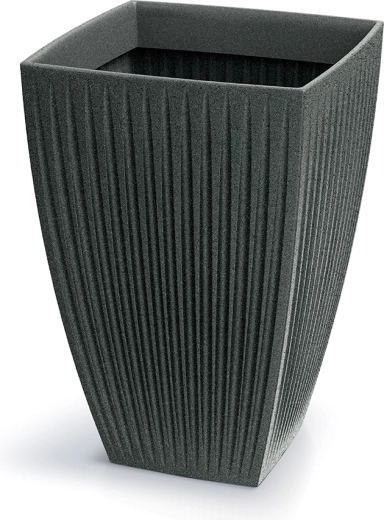 Lillepott Latia Square High 40 × 40 × 58 cm – must graniit
