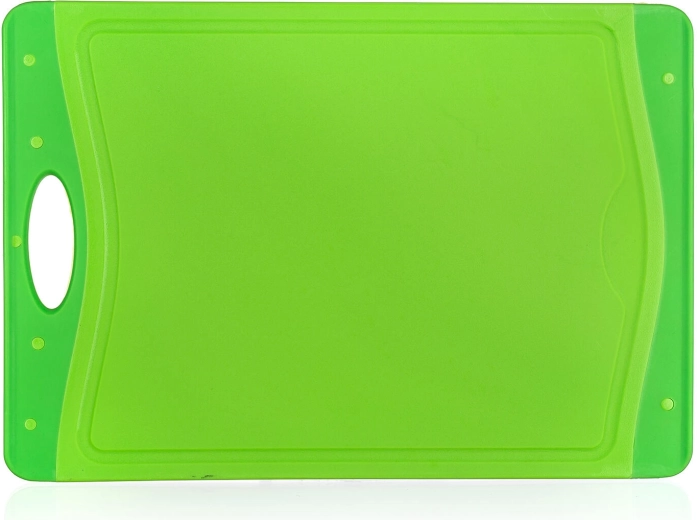 Libisemisvastane plastist lõikelaud DUO, roheline 37 × 25,5 cm