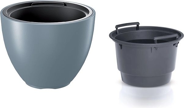 Planter with Insert 29.8 cm Light Grey HEOS