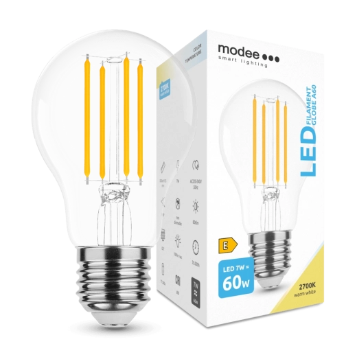 Modee LED hõõglamp Filament A60 7 W E27, 806 lm, soe valge