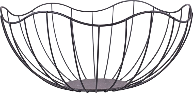 Altom design metallist traadikorv, must, 28 × 12 cm