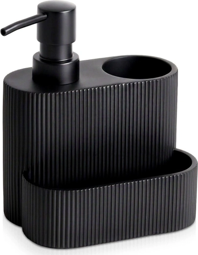 Nõudepesuvahendi dosaator koos svammihoidikuga, must 250 ml – 1 tk