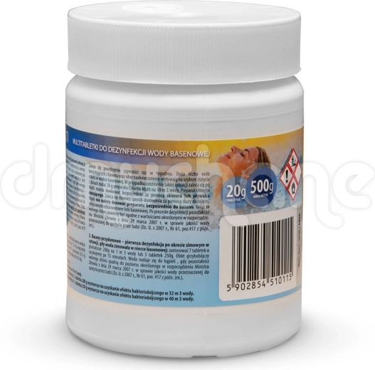 Multifunktsionaalsed klooritabletid basseinile 20 g, 25 tk (0,5 kg)