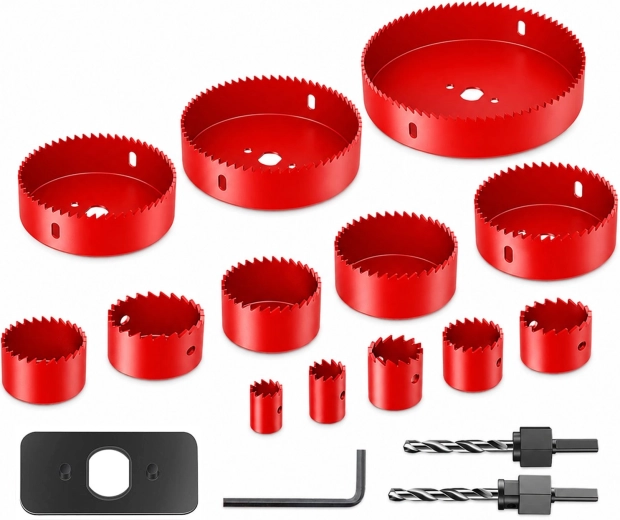 Renew Force hole saw set for wood 19–127 mm (16-piece set)